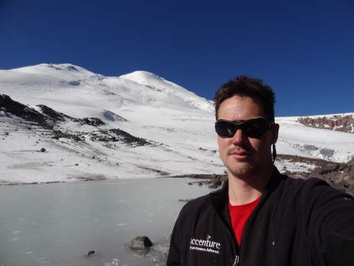 Lake at Elbrus (2km below summit), August 2012. Paul Gurney