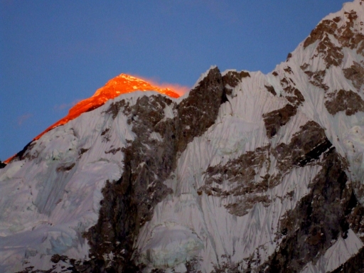 Everest sunset, March 2008. Paul Gurney