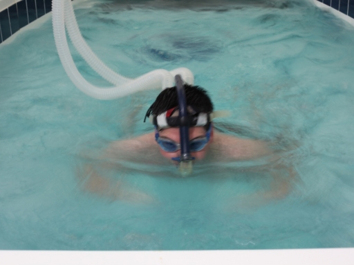 Swimming, Portsmouth Uni Extreme Environment Chamber, February 2012. Laura Pannack